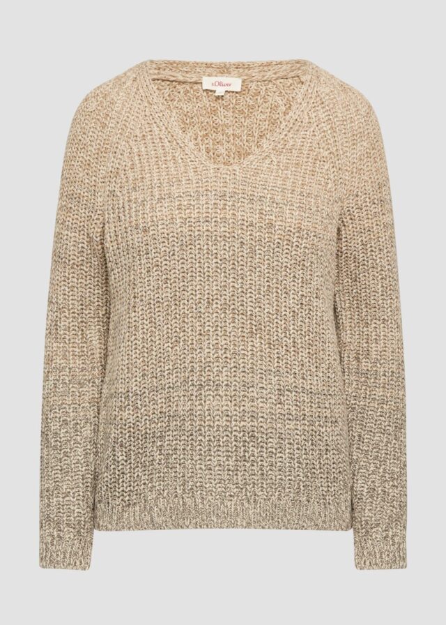 Strickpullover mit V-Ausschnitt