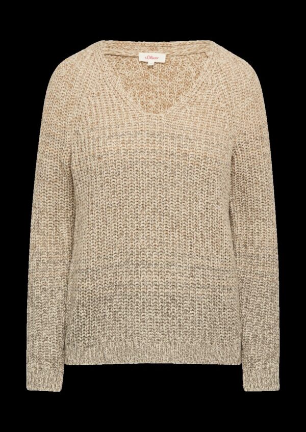 Strickpullover mit V-Ausschnitt