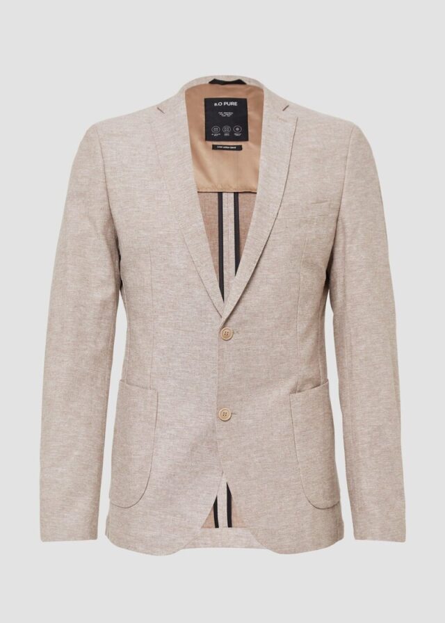 s.O PURE: Anzugsakko aus Leinenmix