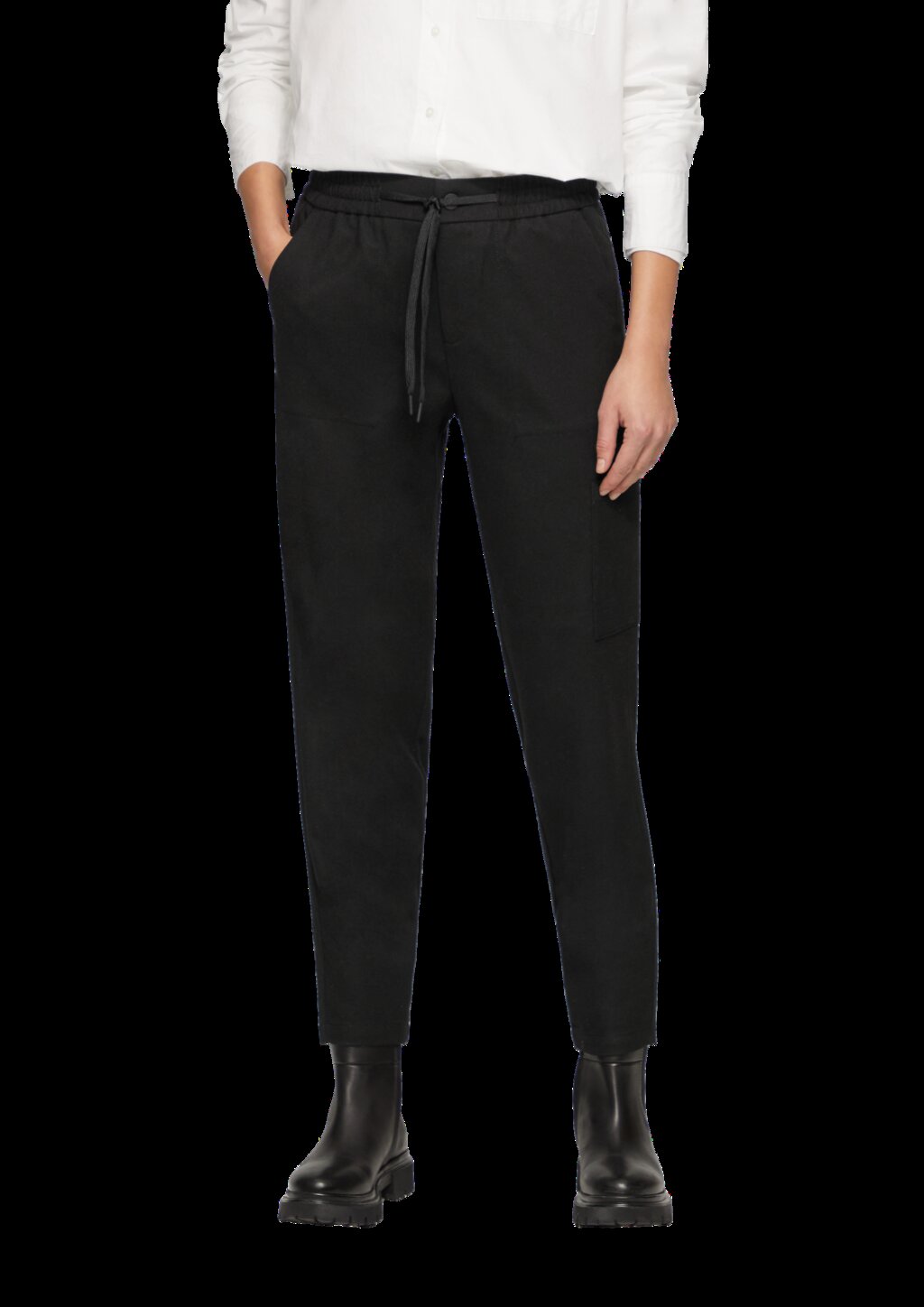Twill-Hose mit Cargotasche und Elastikbund