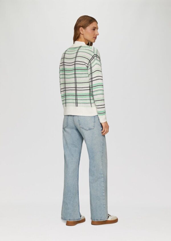 Cardigan aus Wollmix mit Karomuster