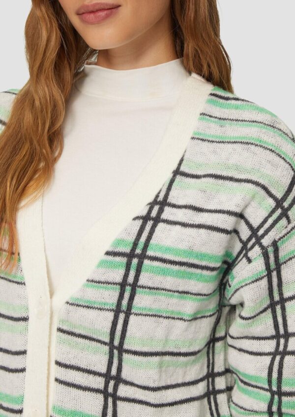 Cardigan aus Wollmix mit Karomuster