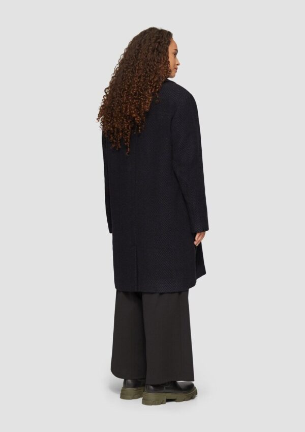 Mantel mit Reverskragen und klassischem Fischgrat-Muster