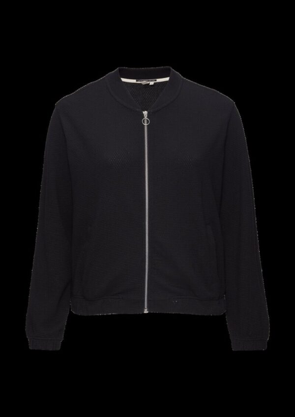 Strukturierter Sweat-Blouson aus Baumwollmix