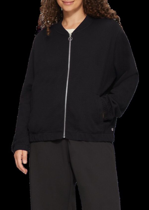 Strukturierter Sweat-Blouson aus Baumwollmix