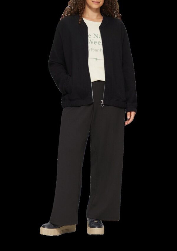 Strukturierter Sweat-Blouson aus Baumwollmix