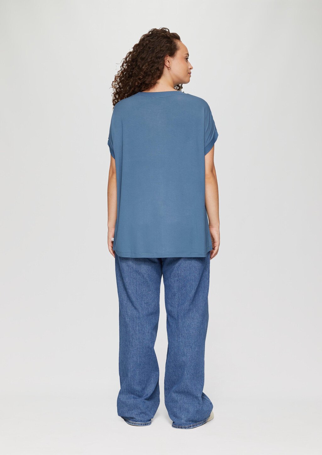 Materialmix-T-Shirt im Loose Fit