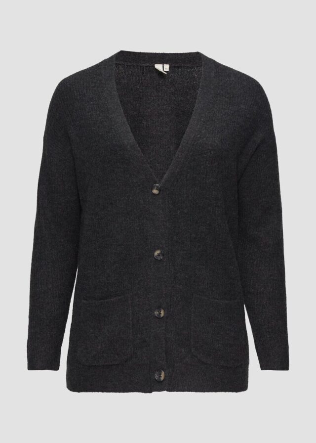 Strickjacke mit aufgesetzten Taschen