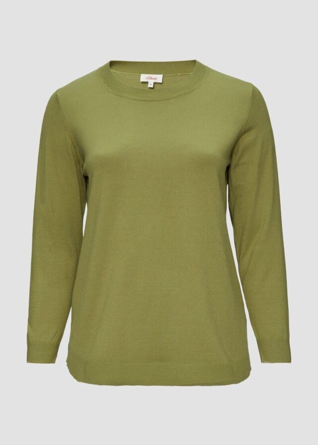 Strickpullover mit Rundhalsausschnitt