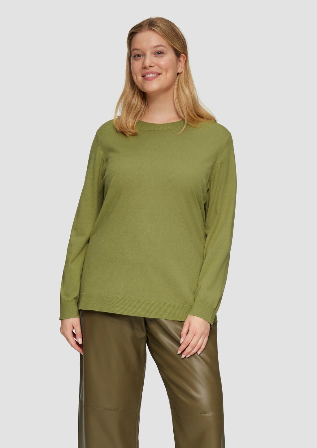 Strickpullover mit Rundhalsausschnitt