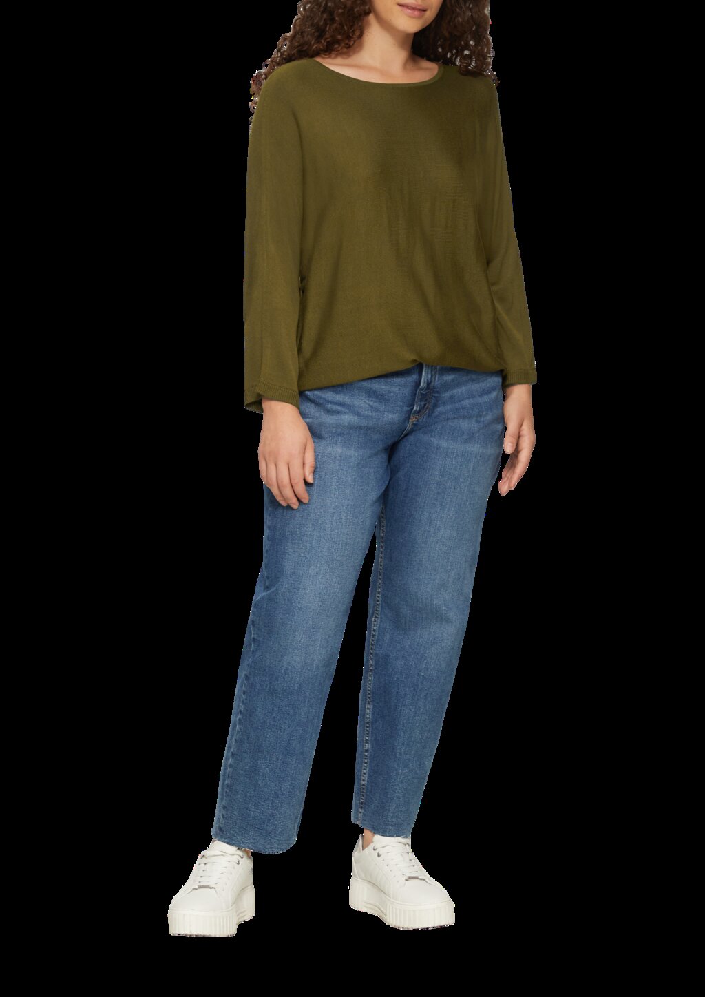 Strickpullover mit Fledermausarm