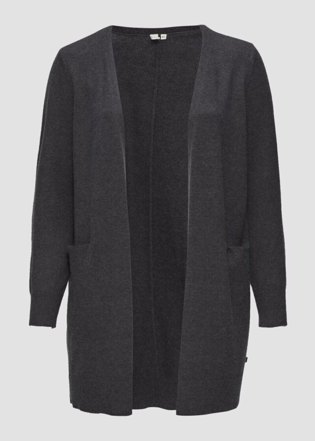 Lange Strickjacke aus Viskosemix