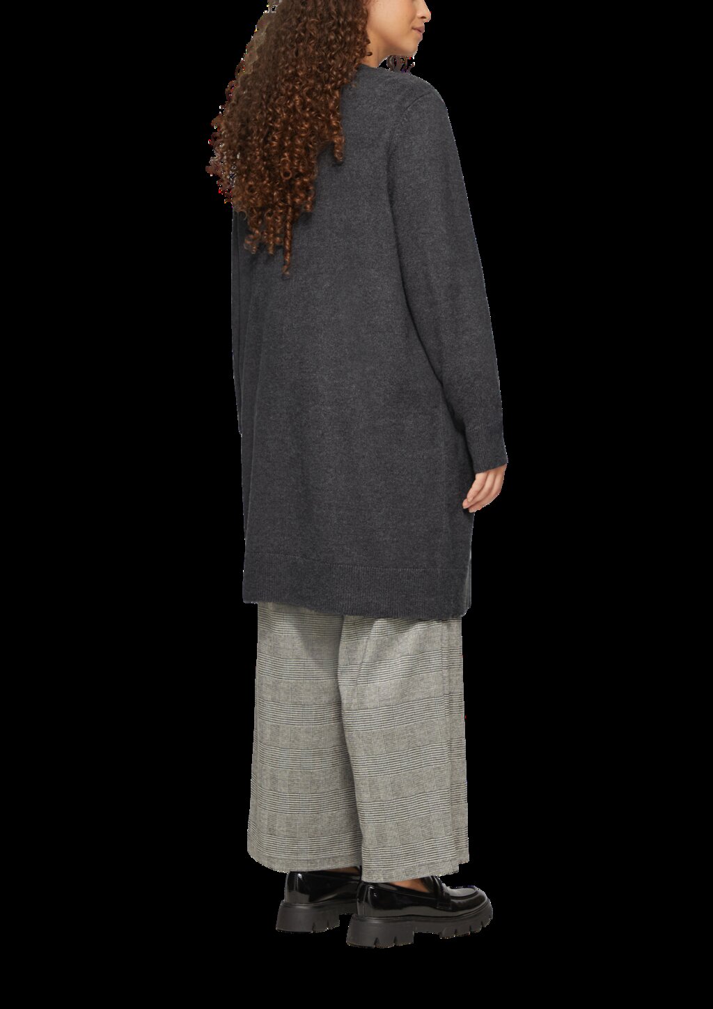 Lange Strickjacke aus Viskosemix