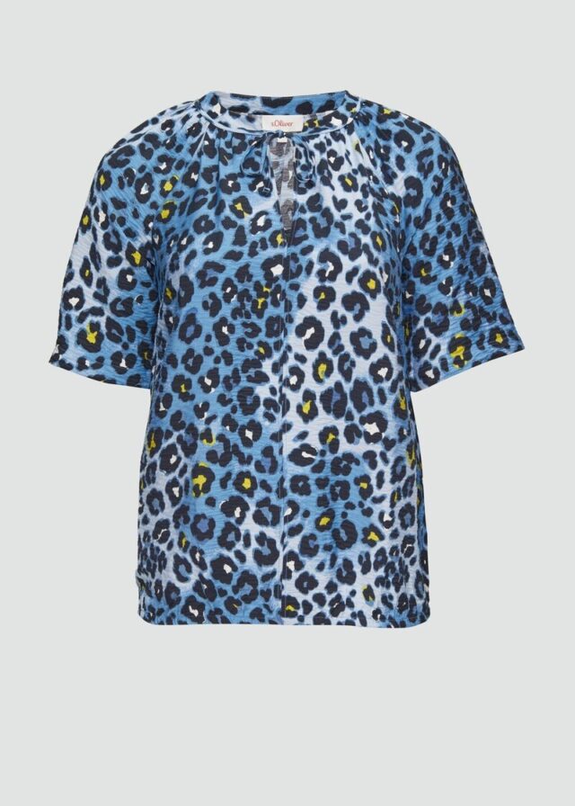 Bluse aus strukturierter Viskose