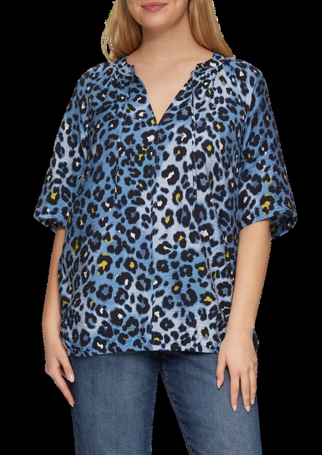 Bluse aus strukturierter Viskose