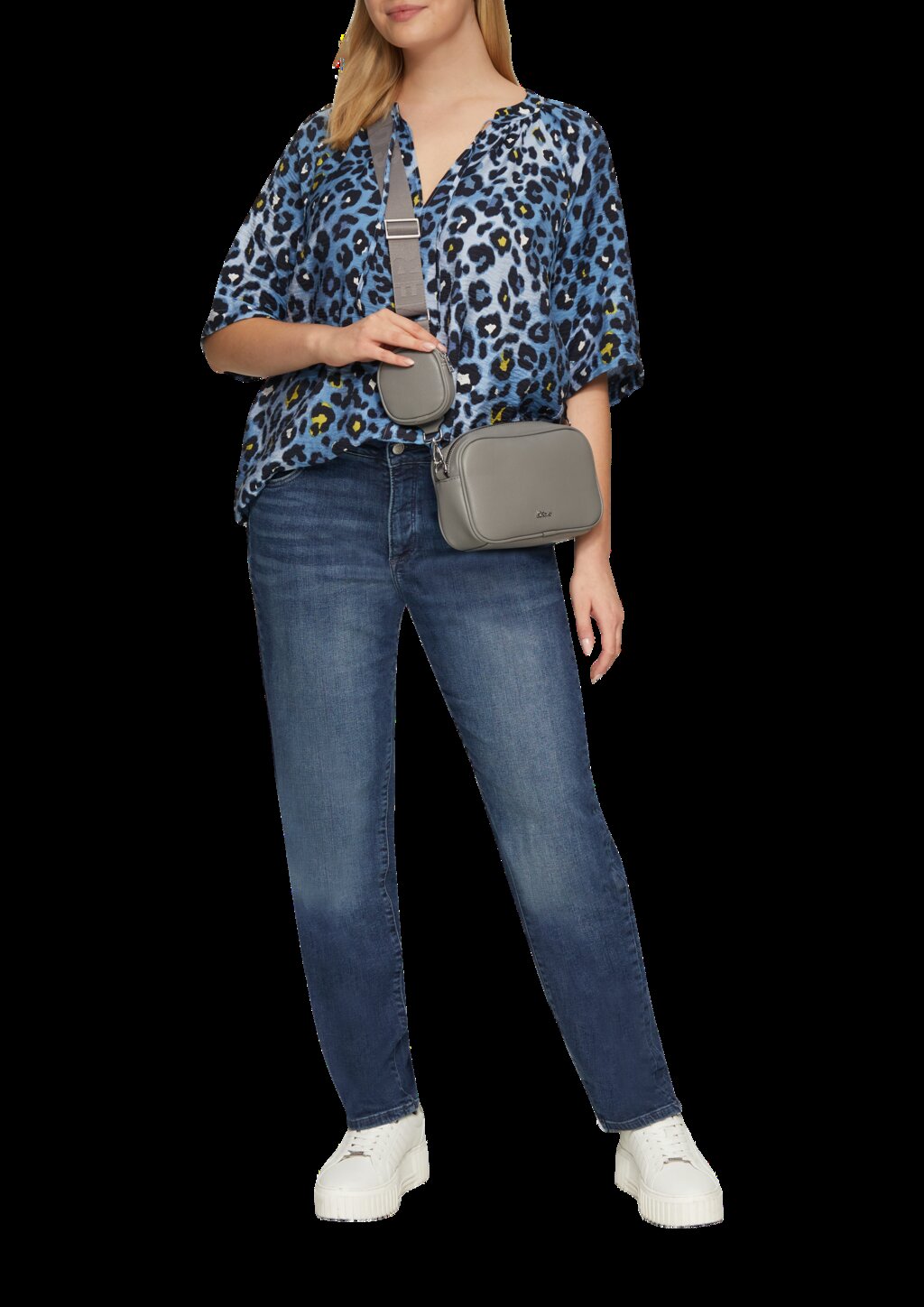 Bluse aus strukturierter Viskose