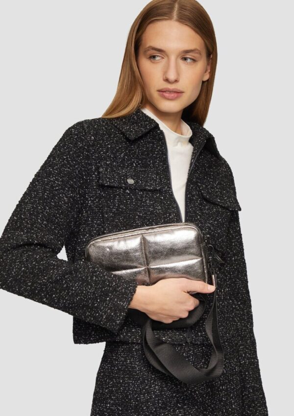 Mini-Bag in Lederoptik mit Logoschriftzug