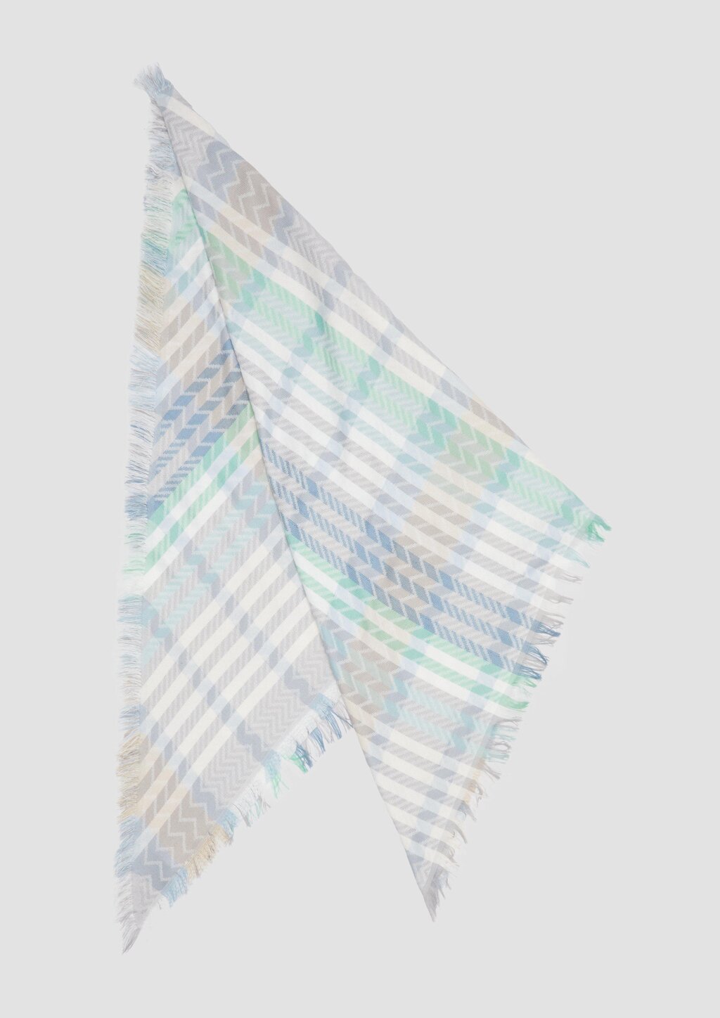 Gewebter dreieckiger Schal mit Karomuster