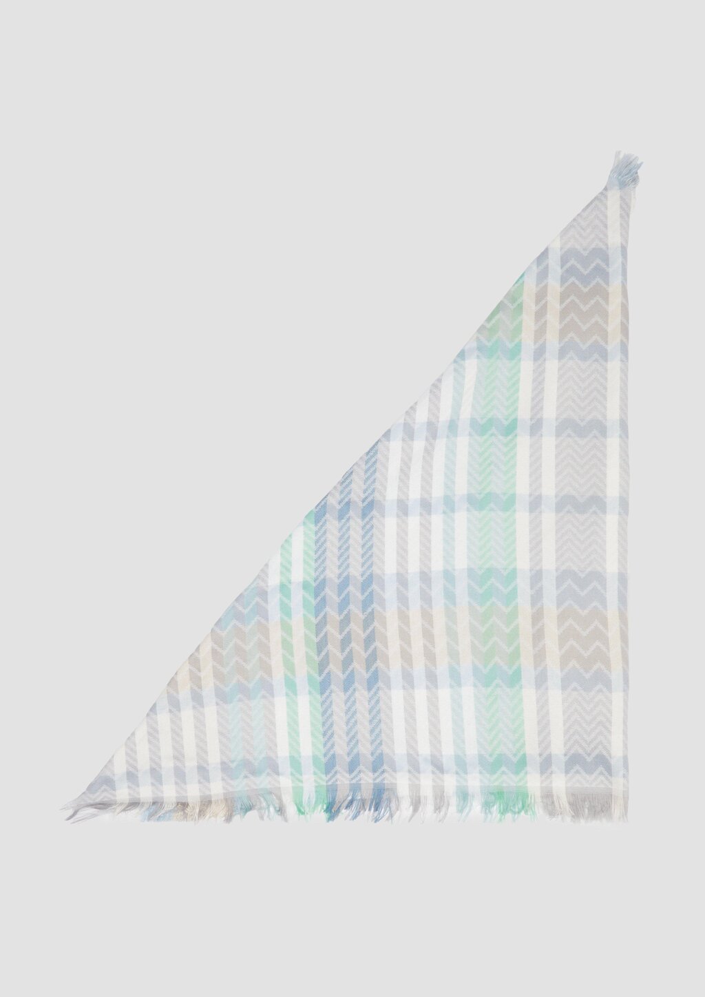 Gewebter dreieckiger Schal mit Karomuster