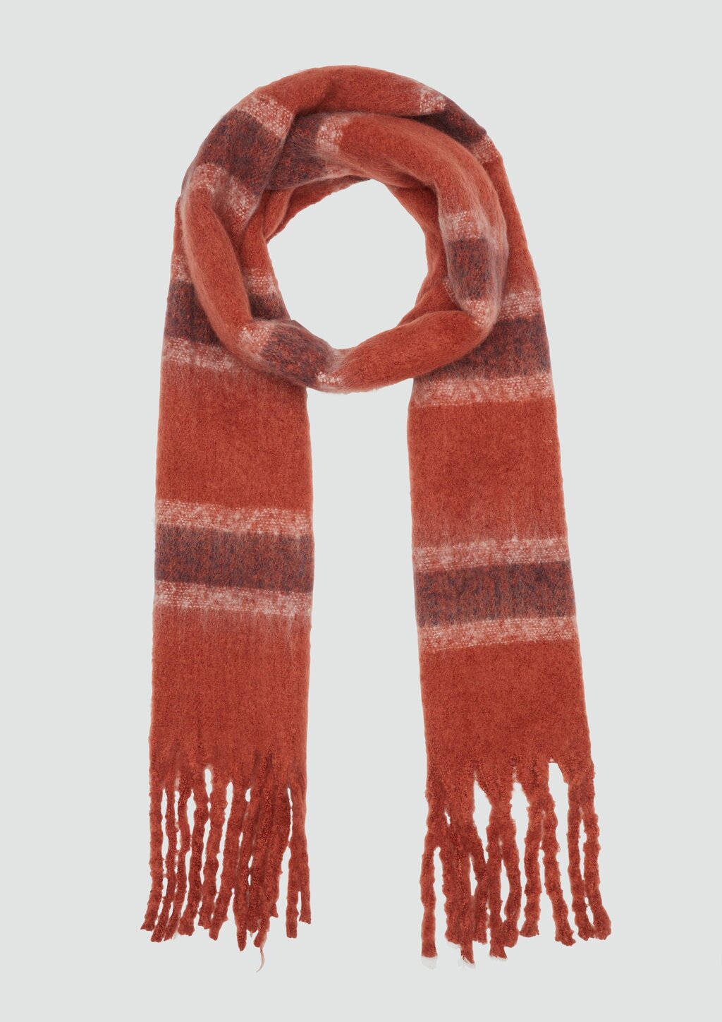 Flauschiger Schal mit Fransen