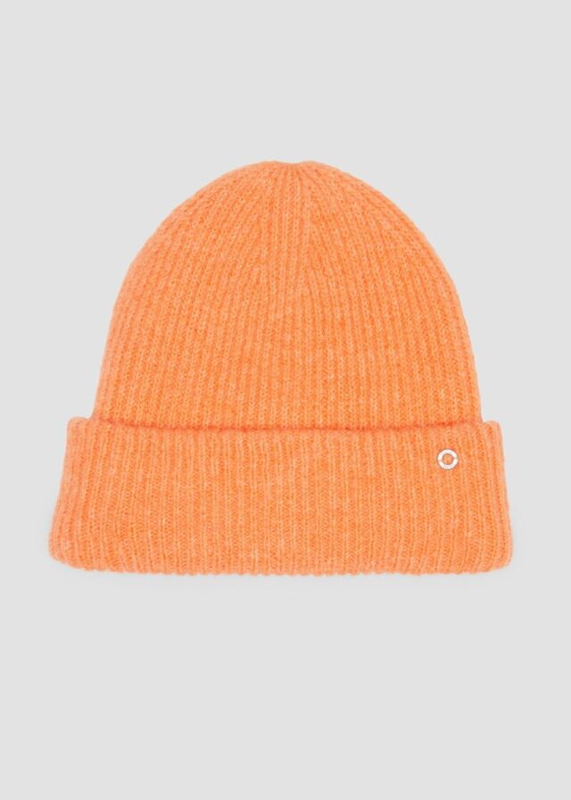 Beanie mit Umschlag und Logo-Detail