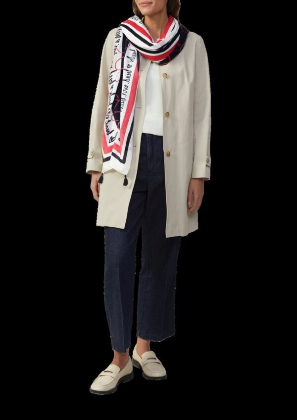 Tuch mit Quasten und Herz-Print