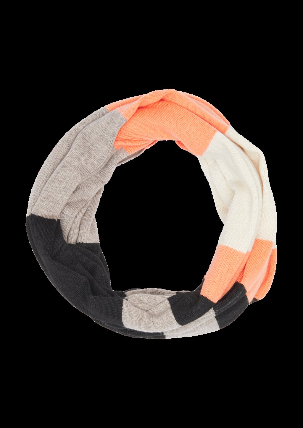 Gestreifter Loop-Schal aus Wollmix