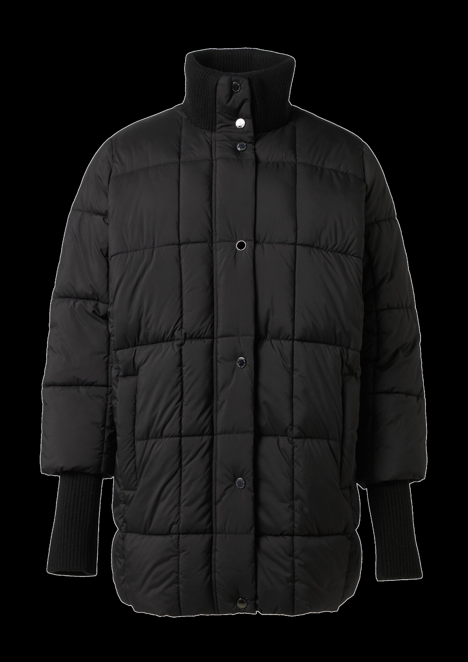 Oversized Steppjacke mit Ripp-Details