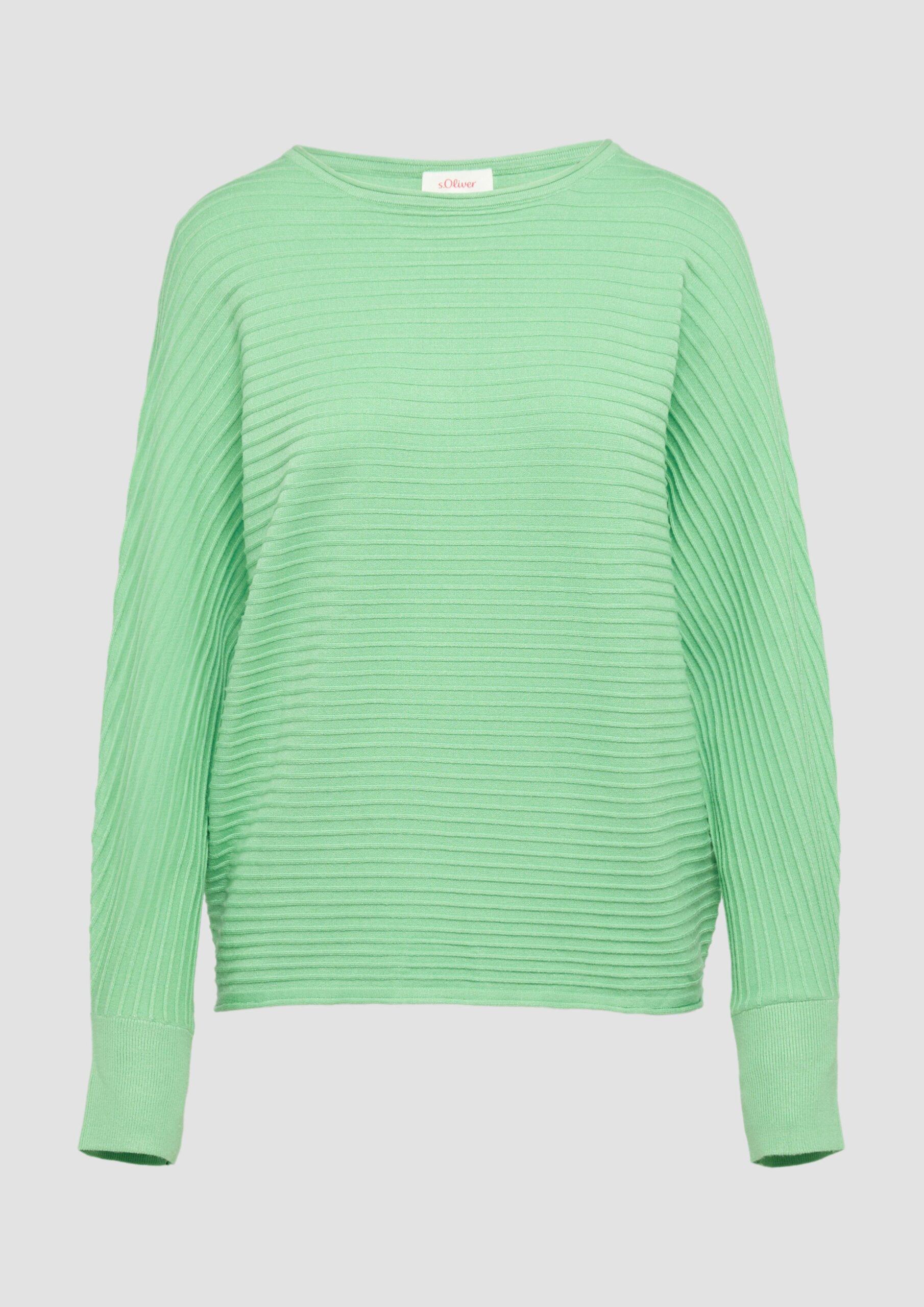 Weicher Strickpullover aus Viskosemix mit Fledermausärmeln