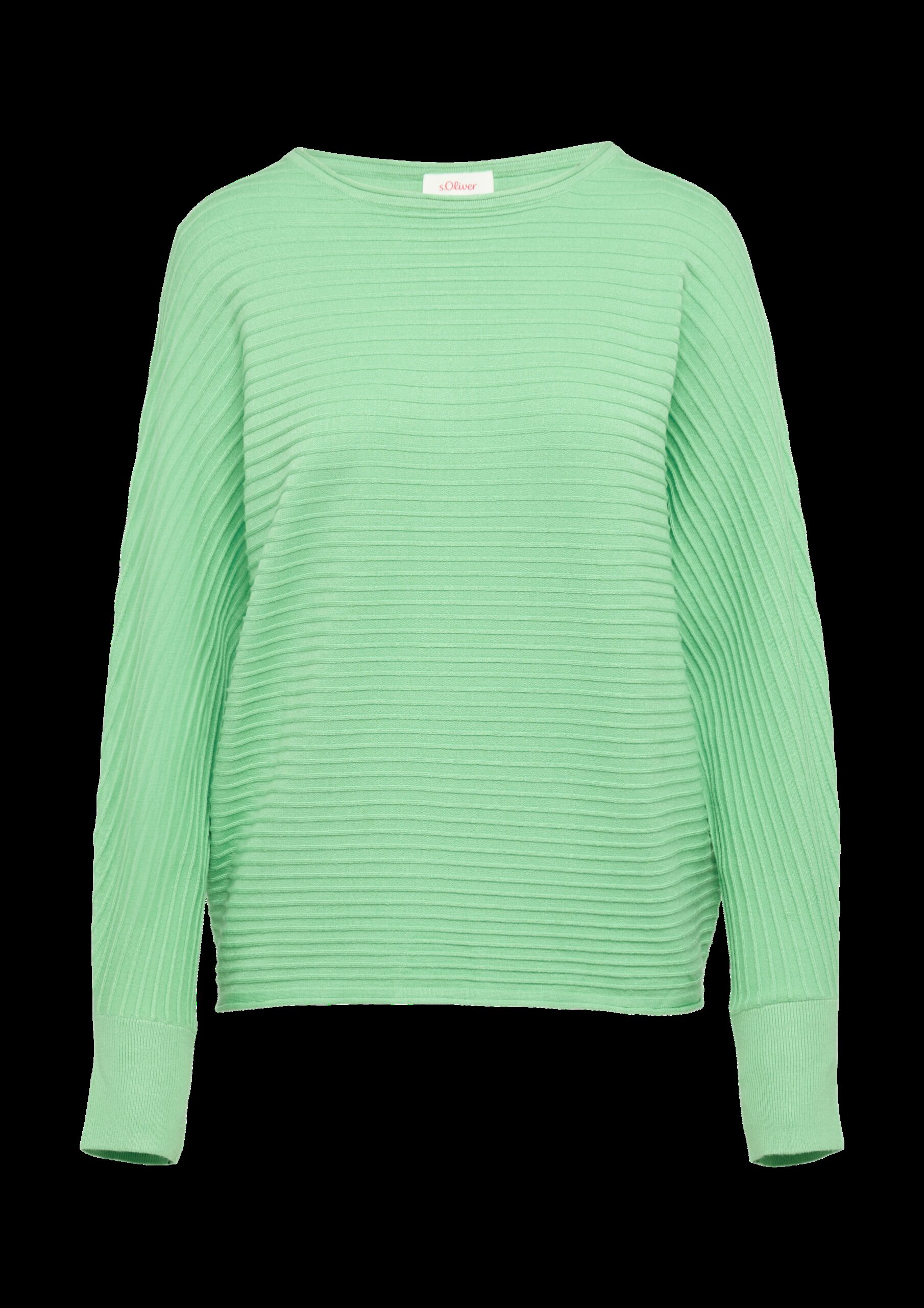 Weicher Strickpullover aus Viskosemix mit Fledermausärmeln