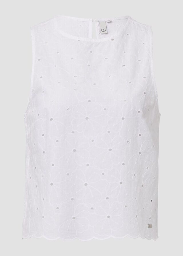 Blusentop mit Lochstickerei