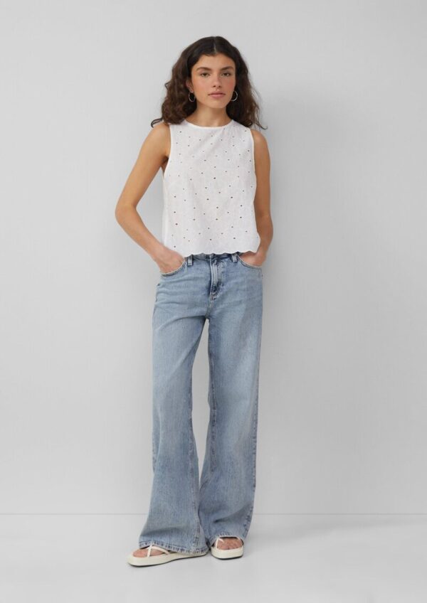 Blusentop mit Lochstickerei