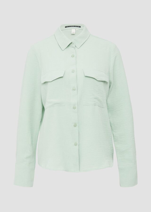 Lässige Hemdbluse mit aufgesetzten Taschen
