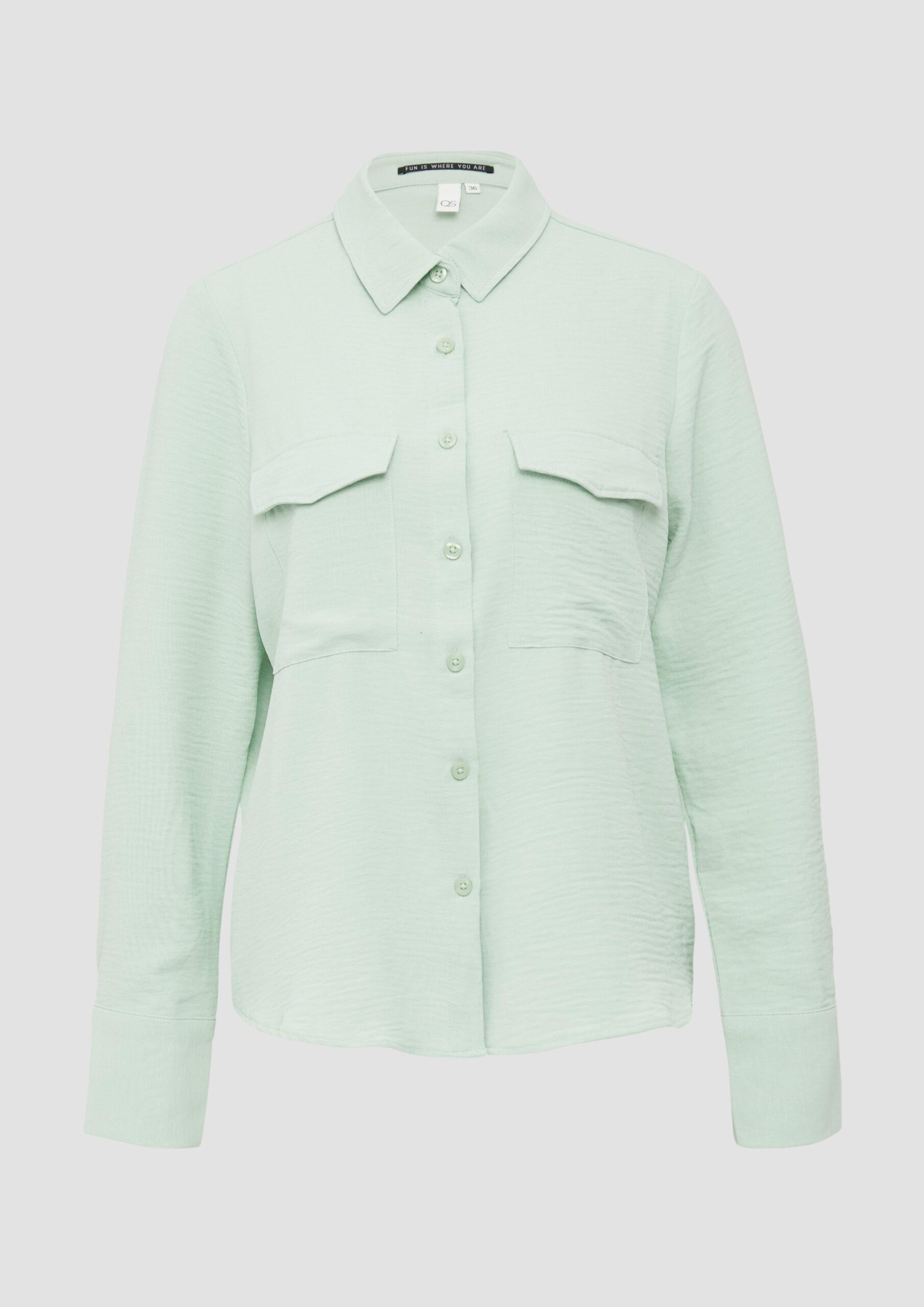 Lässige Hemdbluse mit aufgesetzten Taschen