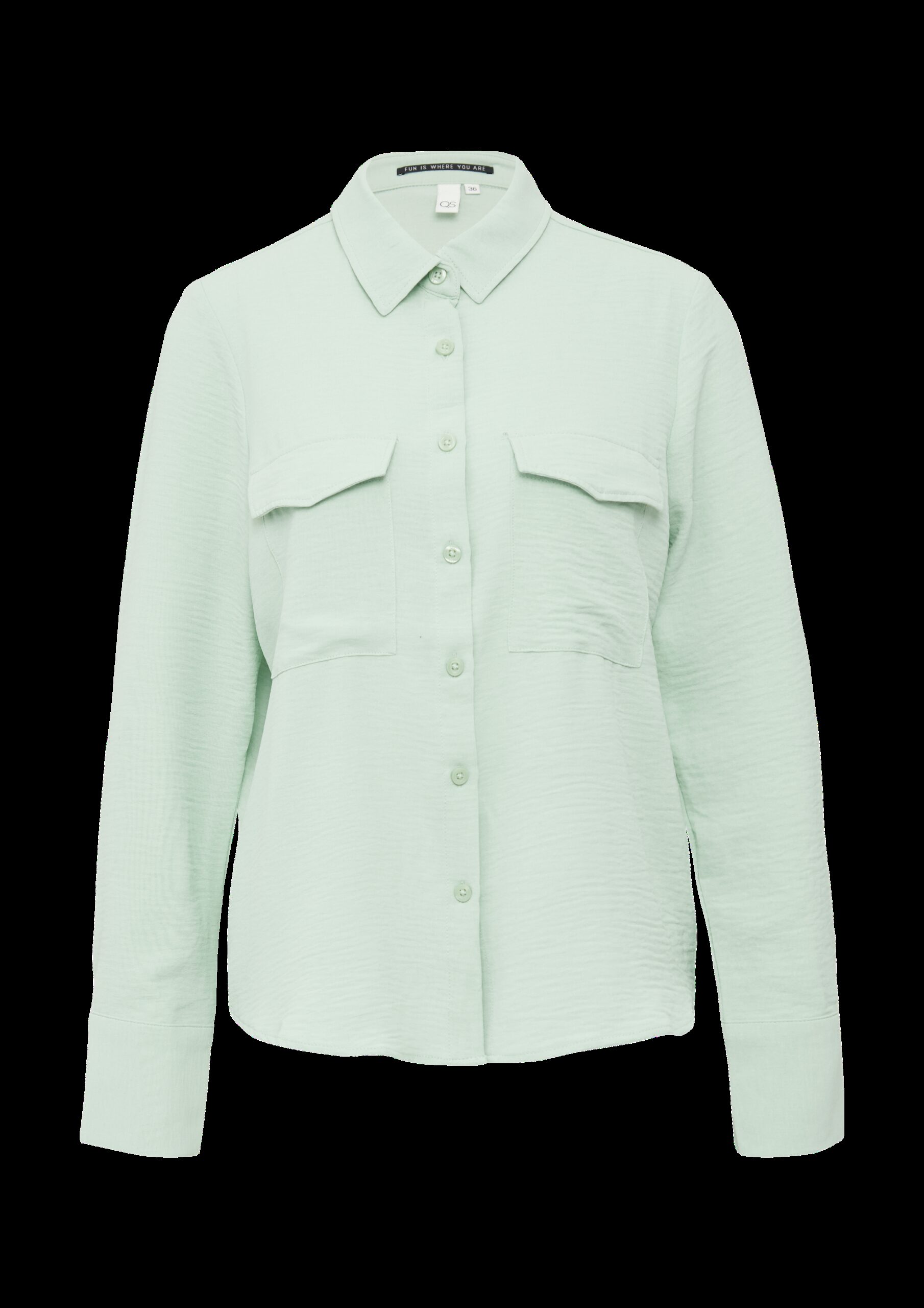 Lässige Hemdbluse mit aufgesetzten Taschen