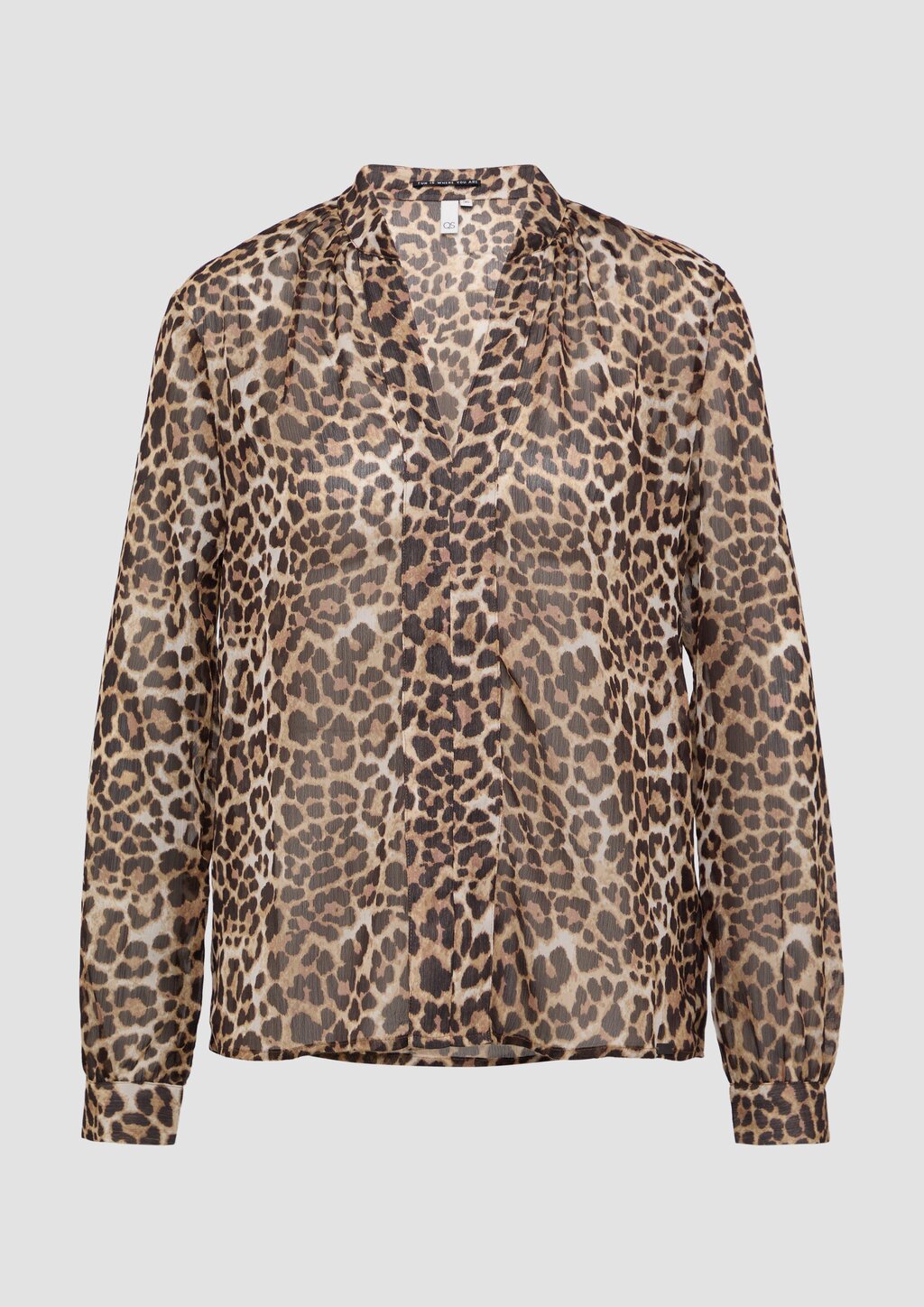 Leicht transparente Chiffonbluse mit All-over-Print