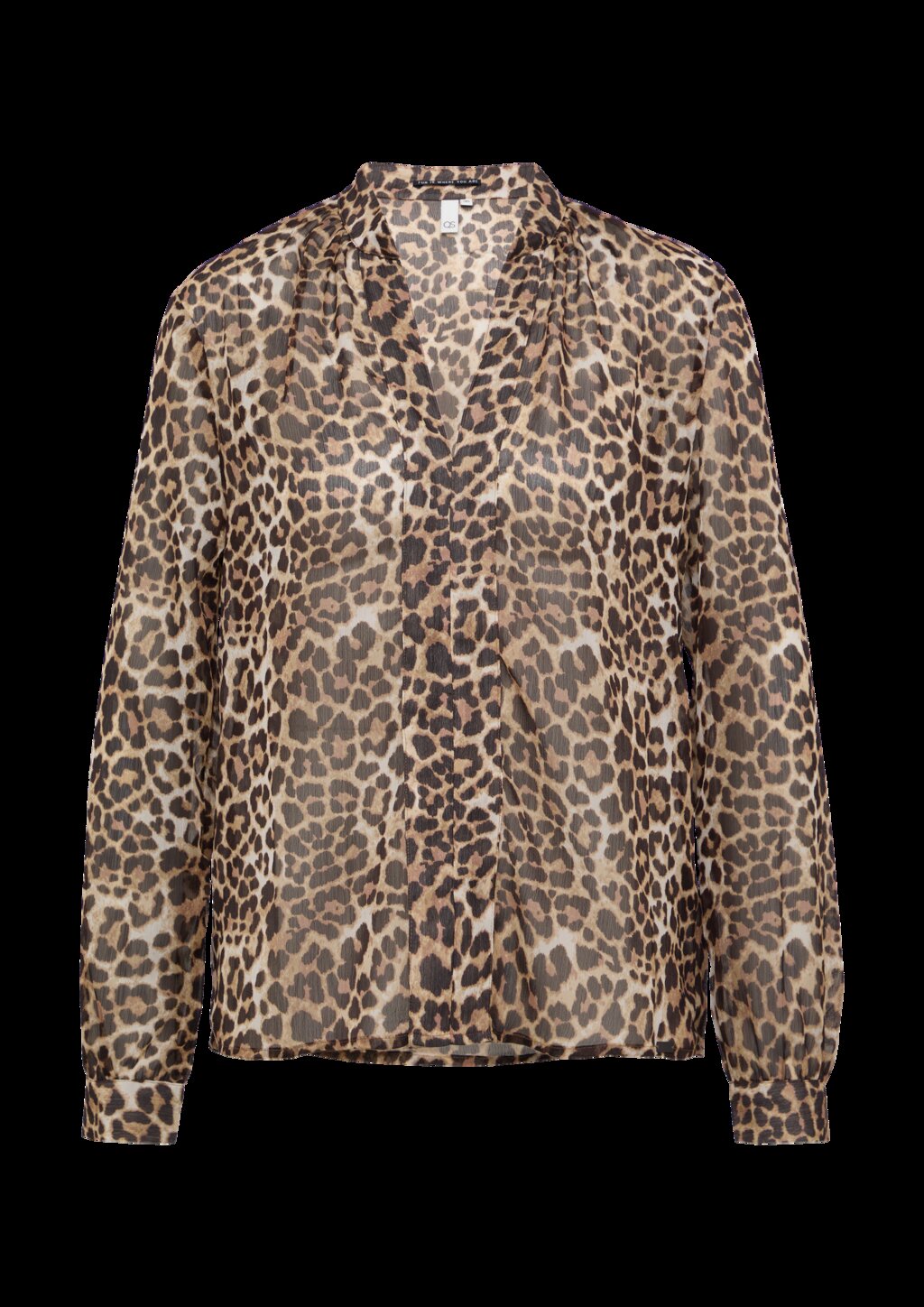 Leicht transparente Chiffonbluse mit All-over-Print