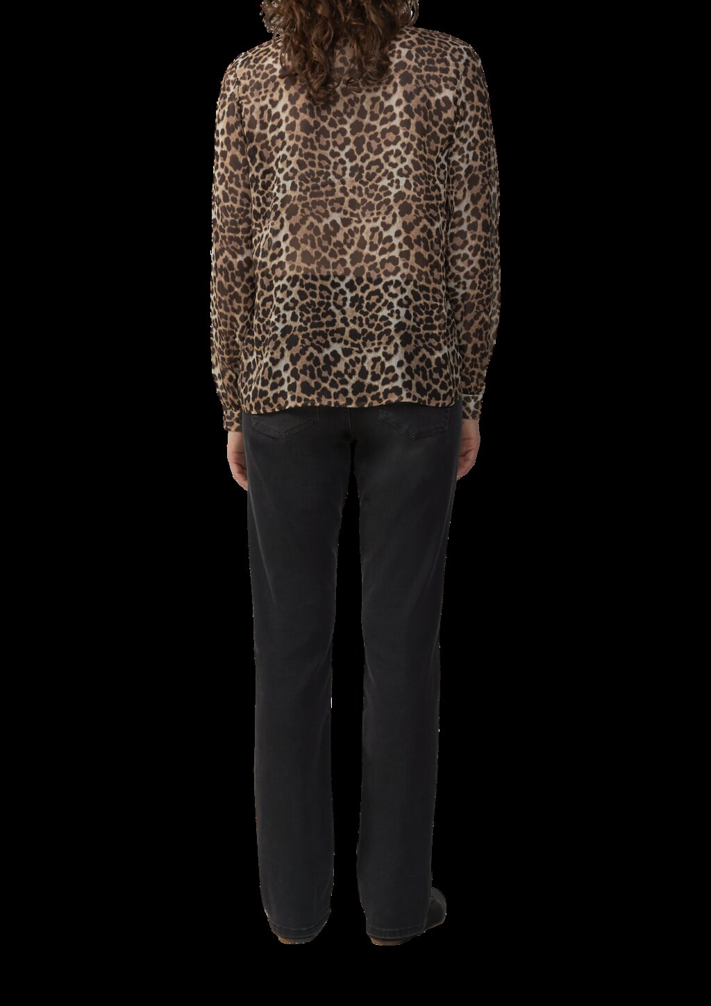 Leicht transparente Chiffonbluse mit All-over-Print