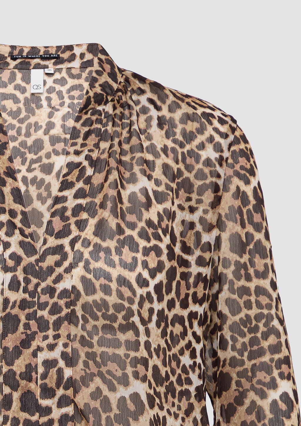 Leicht transparente Chiffonbluse mit All-over-Print