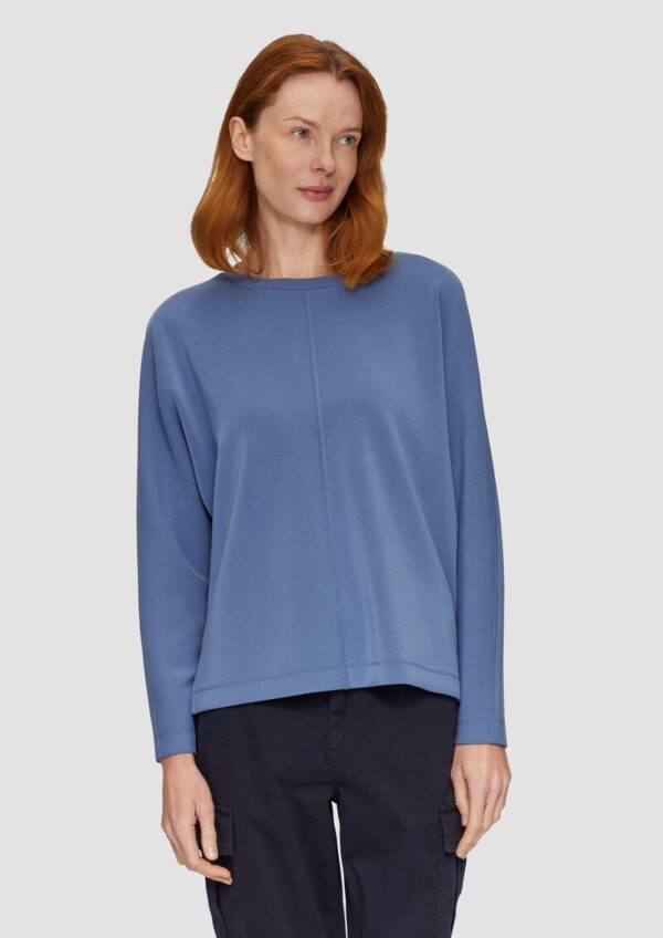 Sweatshirt aus Scuba mit Fledermausärmeln