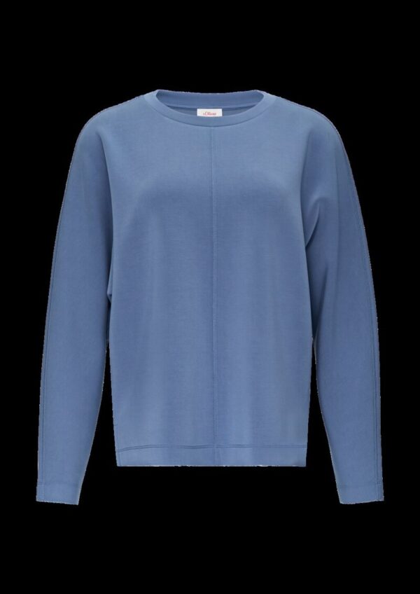 Sweatshirt aus Scuba mit Fledermausärmeln