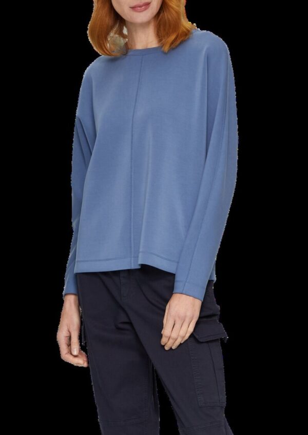 Sweatshirt aus Scuba mit Fledermausärmeln