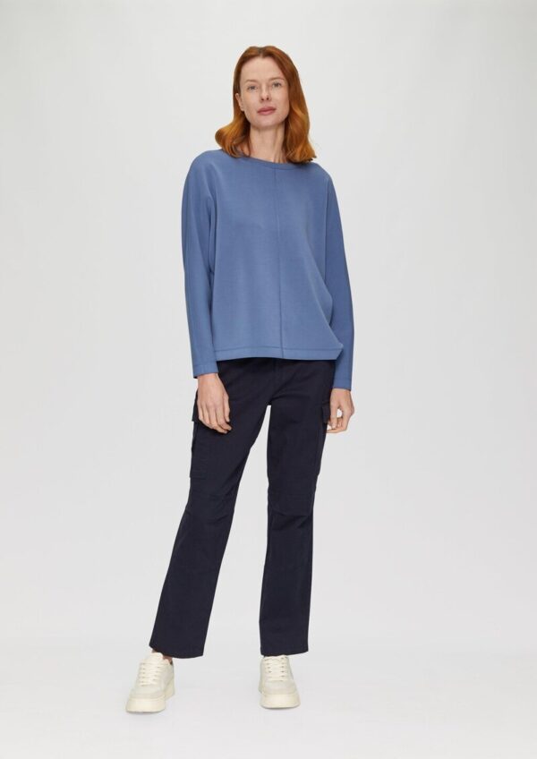 Sweatshirt aus Scuba mit Fledermausärmeln