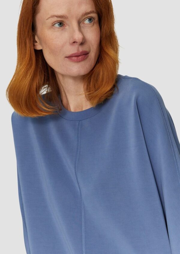 Sweatshirt aus Scuba mit Fledermausärmeln