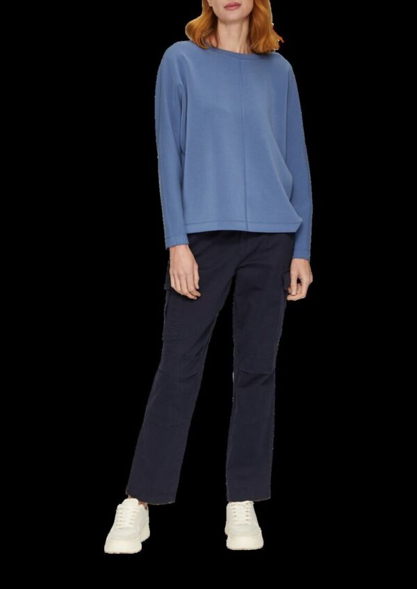 Sweatshirt aus Scuba mit Fledermausärmeln