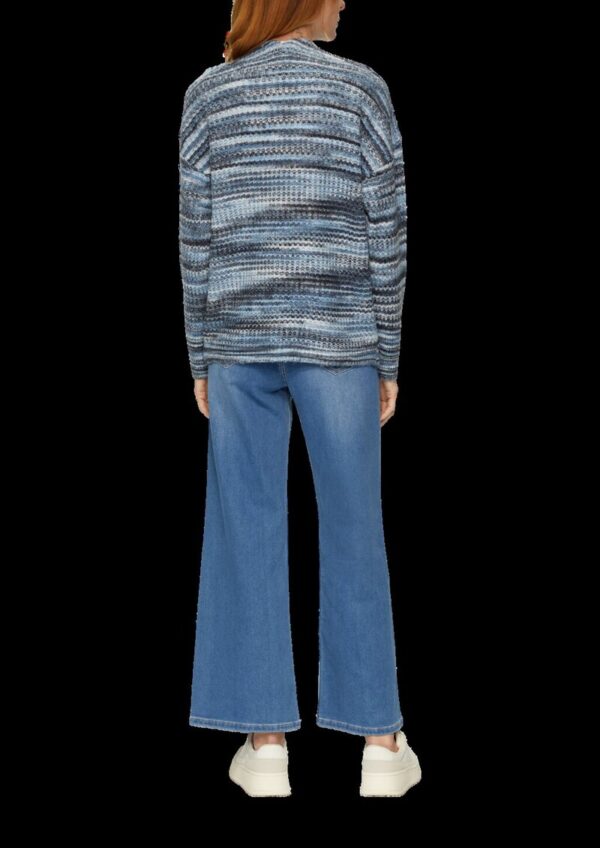 Locker geschnittene Strickjacke in Streifenoptik