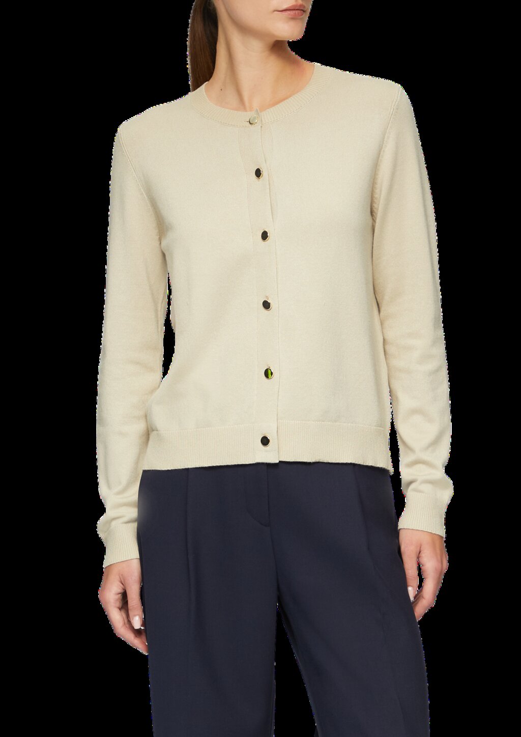 Strickjacke aus Viskosemix mit dekorativen Knöpfen