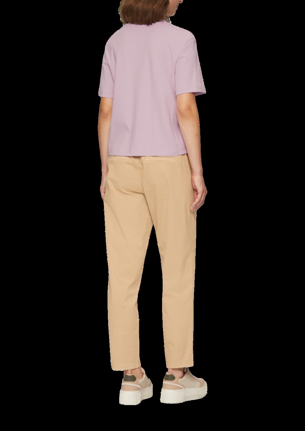 Verkürztes T-Shirt mit Crew Neck