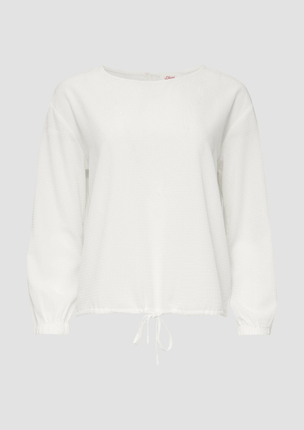 Strukturierte Bluse mit überschnittenen Schultern