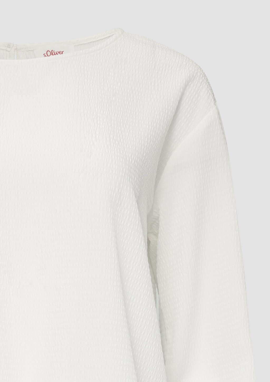 Strukturierte Bluse mit überschnittenen Schultern